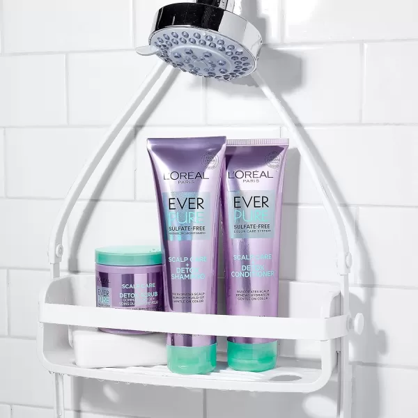 L'Oreal Paris EverPure Scalp Care + Detox Sulfate Free Shampoo &amp; Conditioner, 8.5 Ounce 