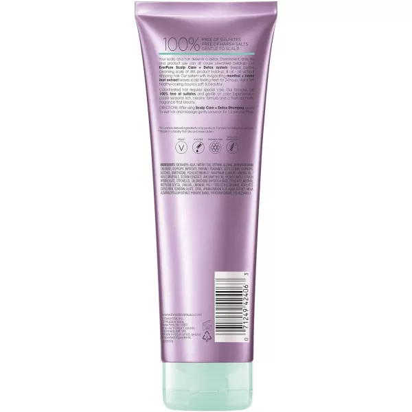 L'Oreal Paris EverPure Scalp Care + Detox Sulfate Free Shampoo &amp; Conditioner, 8.5 Ounce 