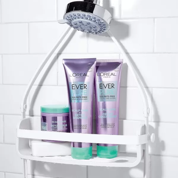 L'Oreal Paris EverPure Scalp Care + Detox Sulfate Free Shampoo &amp; Conditioner, 8.5 Ounce 
