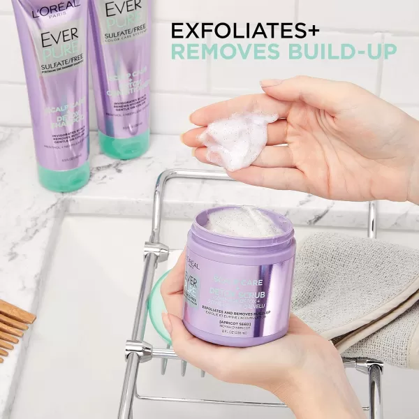 L'Oreal Paris EverPure Scalp Care + Detox Sulfate Free Shampoo &amp; Conditioner, 8.5 Ounce 