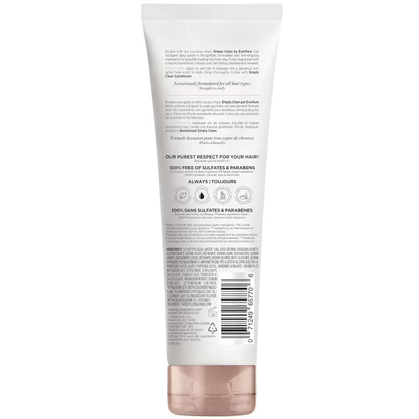 L'Oreal Paris EverPure Sulfate Free Simply Clean Shampoo and Conditioner Set, Hydrating Hair Care with Rosemary Essential Oils, 1 Kit 