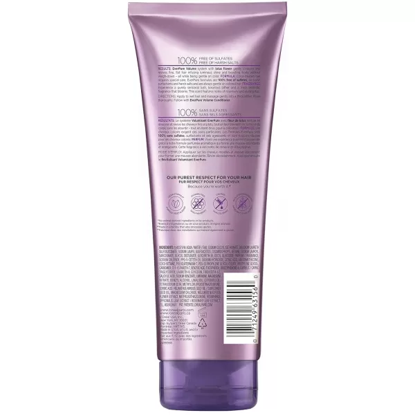 L'Oreal Paris EverPure Volume Sulfate Free Shampoo for Color-Treated Hair, Volume + Shine for Fine, Flat Hair, with Lotus Flower, 11 Fl; Oz )