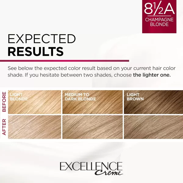 L'Oreal Paris Excellence Creme Permanent Hair Color, 4 Dark Brown, 100 percent Gray Coverage Hair Dye, Pack of 2