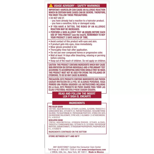 L'Oreal Paris Excellence Creme Permanent Hair Color, 4 Dark Brown, 100 percent Gray Coverage Hair Dye, Pack of 2