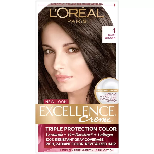 L'Oreal Paris Excellence Creme Permanent Hair Color, 8 Medium Blonde, 100 percent Gray Coverage Hair Dye, Pack of 2