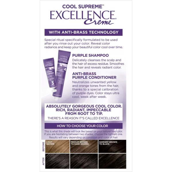 L'Oreal Paris Excellence Creme Permanent Hair Color, 8 Medium Blonde, 100 percent Gray Coverage Hair Dye, Pack of 2