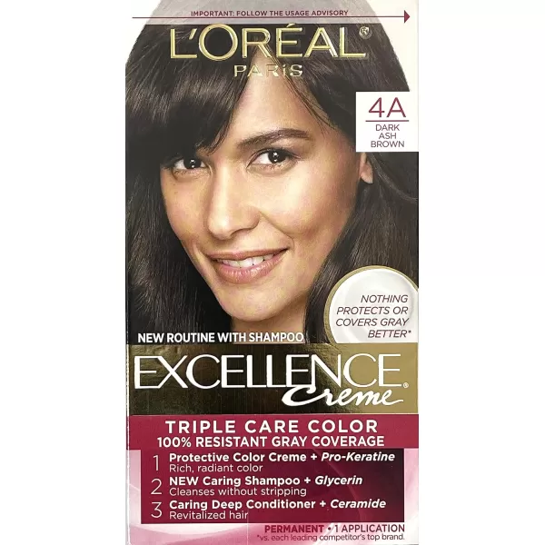 L'Oreal Paris Excellence Creme Permanent Hair Color, 8 Medium Blonde, 100 percent Gray Coverage Hair Dye, Pack of 2