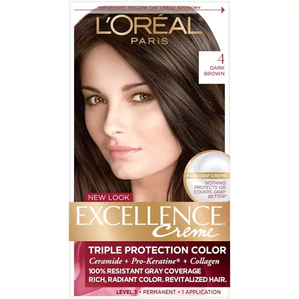 L'Oreal Paris Excellence Creme Permanent Hair Color, 8 Medium Blonde, 100 percent Gray Coverage Hair Dye, Pack of 2