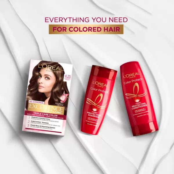 L'Oreal Paris Excellence Creme Permanent Hair Color, 8 Medium Blonde, 100 percent Gray Coverage Hair Dye, Pack of 2