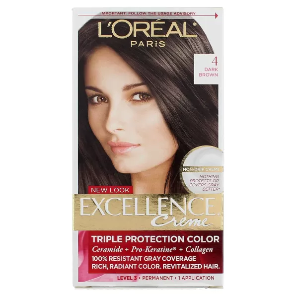 L'Oreal Paris Excellence Creme Permanent Hair Color, 8 Medium Blonde, 100 percent Gray Coverage Hair Dye, Pack of 2