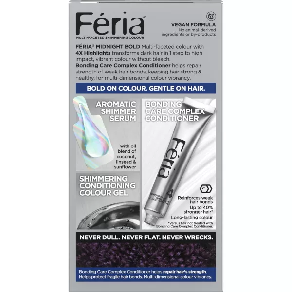 L'Oreal Paris Feria Multi-Faceted Shimmering Permanent Hair Color, 20 Black Leather , Pack of 1, Hair Dye