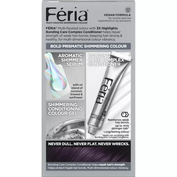 L'Oreal Paris Feria Multi-Faceted Shimmering Permanent Hair Color, 20 Black Leather , Pack of 1, Hair Dye