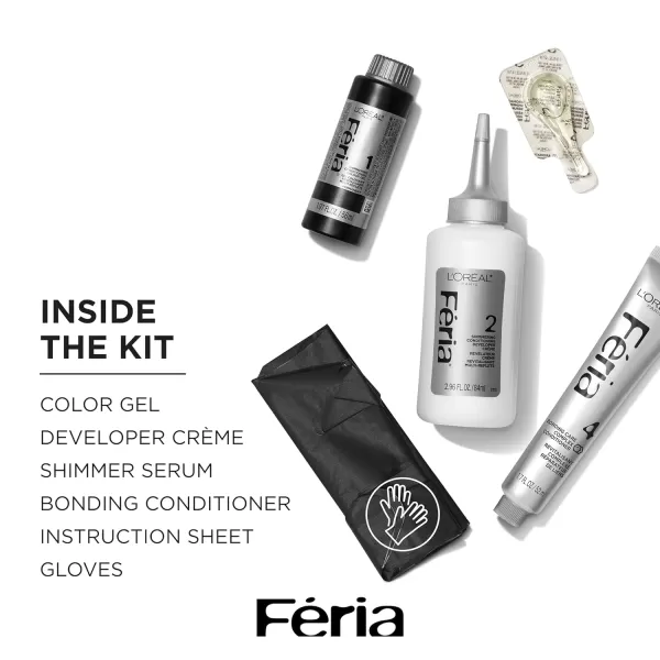 L'Oreal Paris Feria Multi-Faceted Shimmering Permanent Hair Color, 20 Black Leather , Pack of 1, Hair Dye