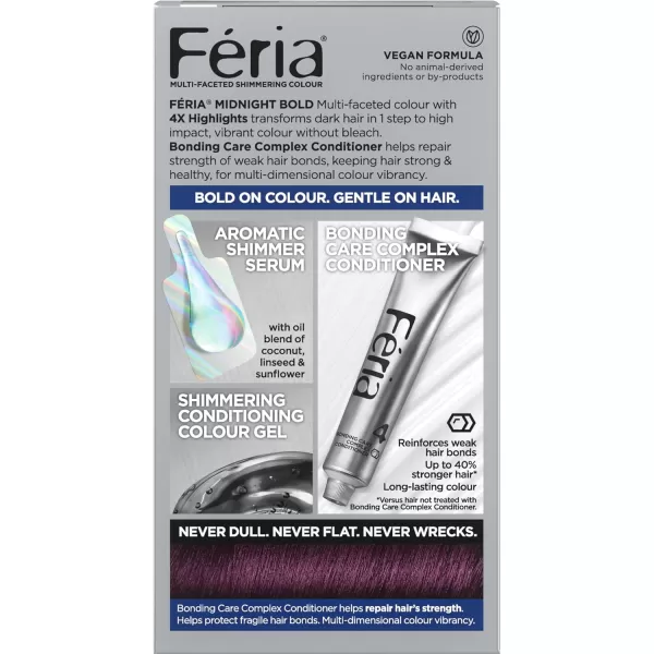 L'Oreal Paris Feria Multi-Faceted Shimmering Permanent Hair Color, 20 Black Leather , Pack of 1, Hair Dye