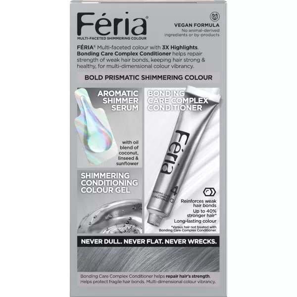 L'Oreal Paris Feria Multi-Faceted Shimmering Permanent Hair Color, 20 Black Leather , Pack of 1, Hair Dye