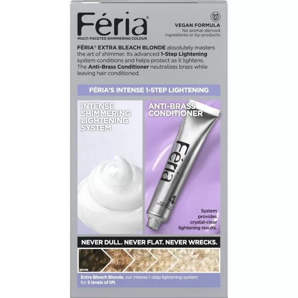 L'Oreal Paris Feria Multi-Faceted Shimmering Permanent Hair Color, 205 Bleach Blonding , Pack of 1, Hair Dye)