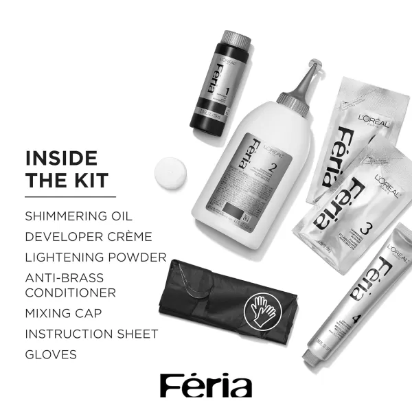L'Oreal Paris Feria Multi-Faceted Shimmering Permanent Hair Color, 205 Bleach Blonding , Pack of 1, Hair Dye)