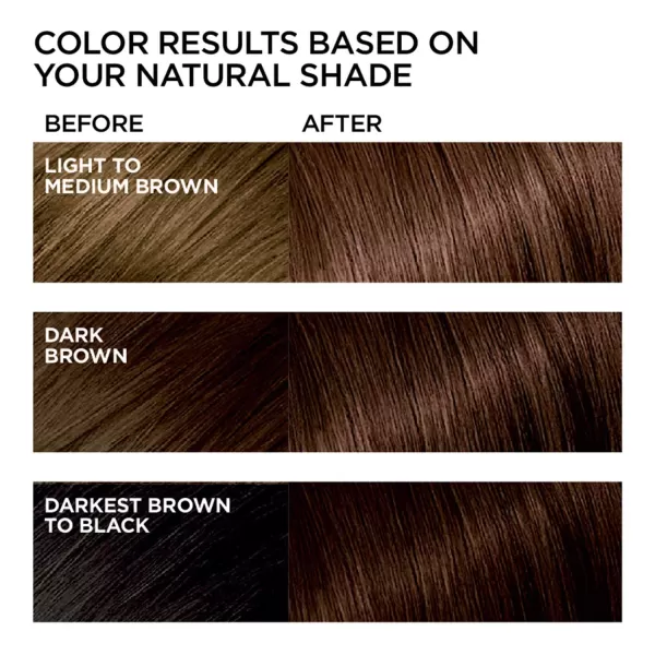L'Oreal Paris Feria Multi-Faceted Shimmering Permanent Hair Color, B61 Downtown Brown, Hair Dye Kit, Pack of 2