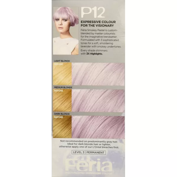 L'Oreal Paris Feria Multi-Faceted Shimmering Permanent Hair Color, B61 Downtown Brown, Hair Dye Kit, Pack of 2