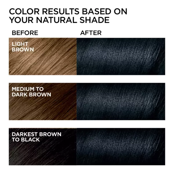 L'Oreal Paris Feria Multi-Faceted Shimmering Permanent Hair Color, B61 Downtown Brown, Hair Dye Kit, Pack of 2)