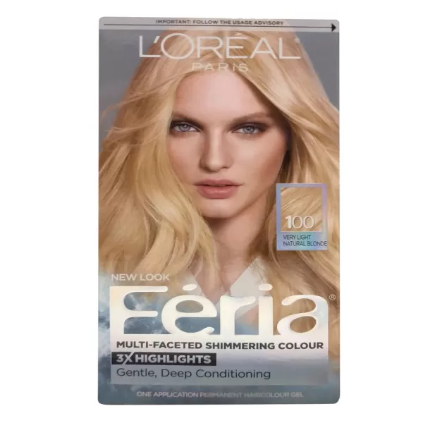 L'Oreal Paris Feria Multi-Faceted Shimmering Permanent Hair Color, B61 Downtown Brown, Hair Dye Kit, Pack of 2