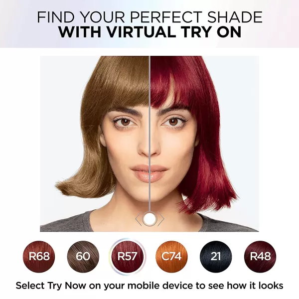 L'Oreal Paris Feria Multi-Faceted Shimmering Permanent Hair Color, B61 Downtown Brown, Hair Dye Kit, Pack of 2)