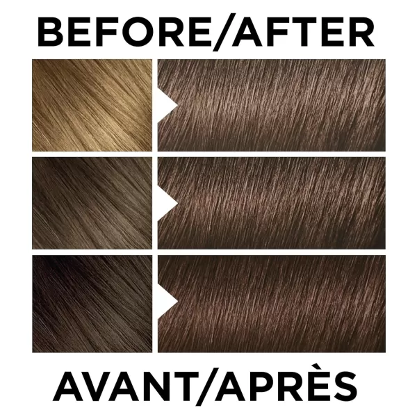 L'Oreal Paris Feria Multi-Faceted Shimmering Permanent Hair Color, B61 Downtown Brown, Hair Dye Kit, Pack of 2)