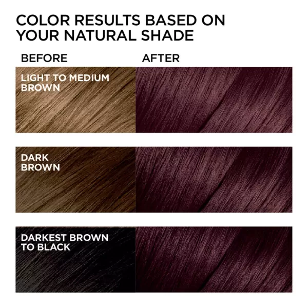 L'Oreal Paris Feria Multi-Faceted Shimmering Permanent Hair Color, B61 Downtown Brown, Hair Dye Kit, Pack of 2)