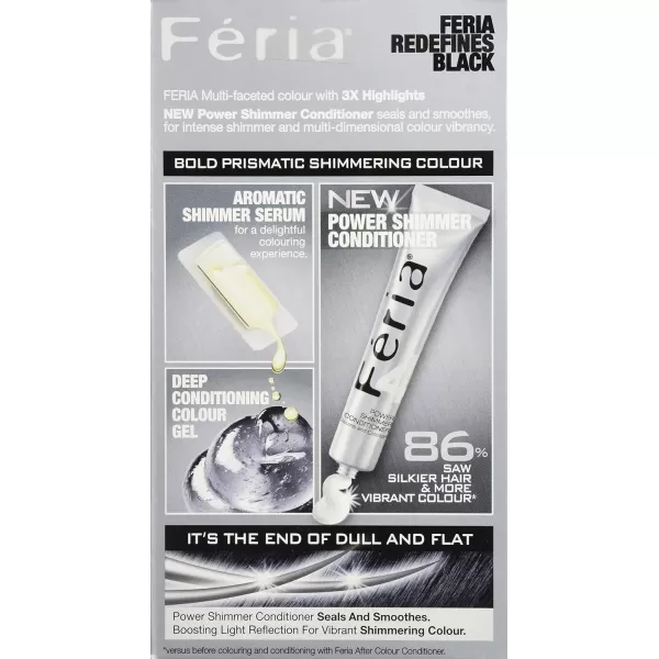 L'Oreal Paris Feria Multi-Faceted Shimmering Permanent Hair Color, B61 Downtown Brown, Hair Dye Kit, Pack of 2