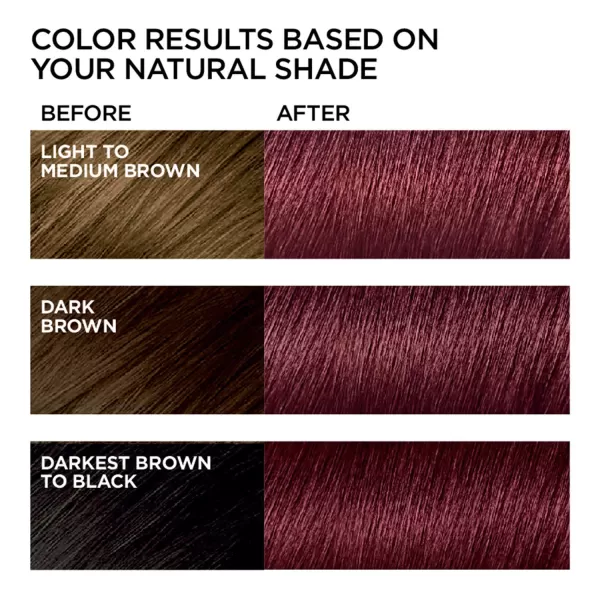 L'Oreal Paris Feria Multi-Faceted Shimmering Permanent Hair Color, B61 Downtown Brown, Hair Dye Kit, Pack of 2)