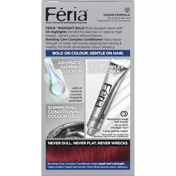 L'Oreal Paris Feria Multi-Faceted Shimmering Permanent Hair Color Hair Dye, V38 Violet Noir 