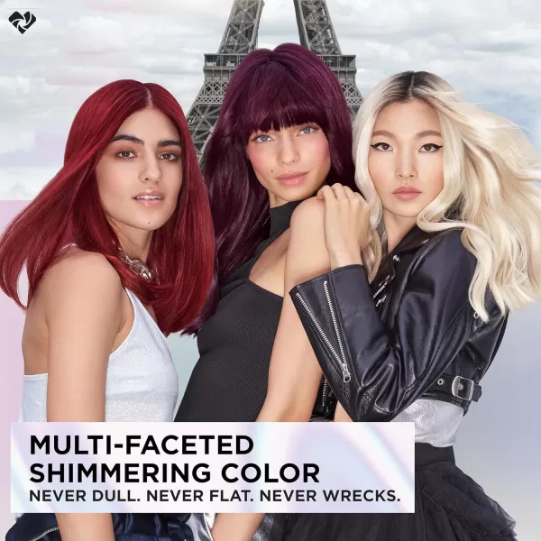 L'Oreal Paris Feria Multi-Faceted Shimmering Permanent Hair Color Hair Dye, V38 Violet Noir )