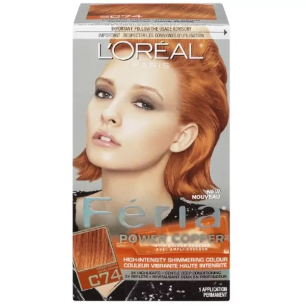 L'Oreal Paris Feria Multi-Faceted Shimmering Permanent Hair Color Hair Dye, V38 Violet Noir 