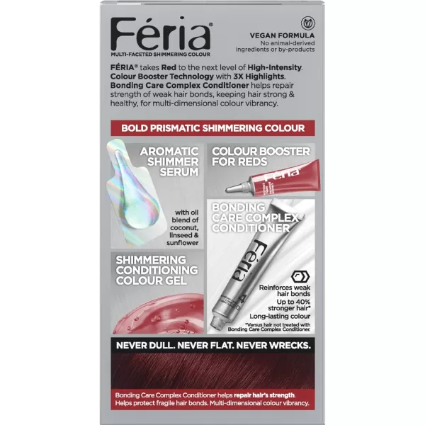 L'Oreal Paris Feria Multi-Faceted Shimmering Permanent Hair Color Hair Dye, V38 Violet Noir )