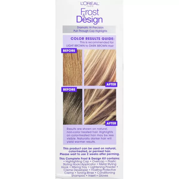 L'Oreal Paris Frost and Design Cap Hair Highlights For Long Hair, H85 Champagne, 1 kit