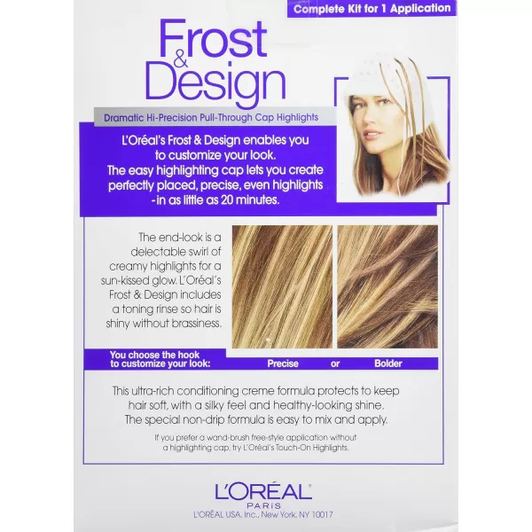 L'Oreal Paris Frost and Design Cap Hair Highlights For Long Hair, H85 Champagne, 1 kit