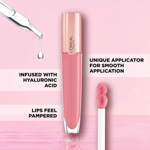 L'Oreal Paris Glow Paradise Hydrating Tinted Lip Balm-in-Gloss with Pomegranate Extract &amp; Hyaluronic Acid, Ultra-Gentle, Non-Sticky Formula, Feathery Fleur, 0.23 Fl Oz