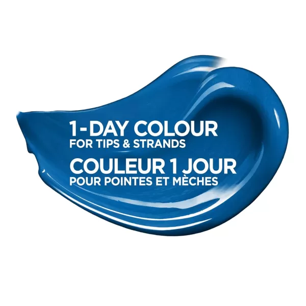 L'Oreal Paris Hair Makeup Temporary 1-Day Hair Color for Brunettes, Blue 60, 1 Fl Oz