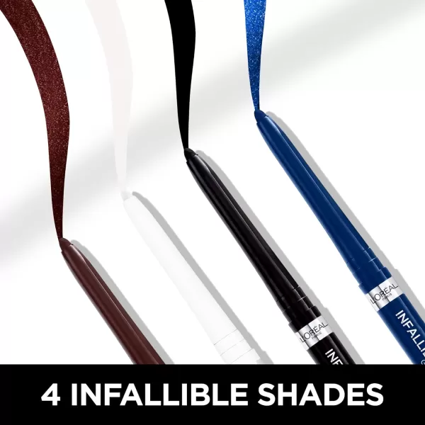 L'Oreal Paris Infallible Grip Mechanical Gel Eyeliner Pencil, Smudge-Resistant, Waterproof Eye Makeup with Up to 36HR Wear, Polar White, 0.01 Oz