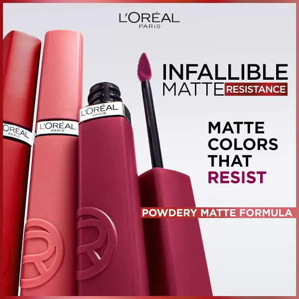 L'Oreal Paris Infallible Matte Resistance Liquid Lipstick, up to 16 Hour Wear, Road Tripping 240, 0.17 Fl Oz