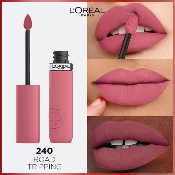 L'Oreal Paris Infallible Matte Resistance Liquid Lipstick, up to 16 Hour Wear, Road Tripping 240, 0.17 Fl Oz