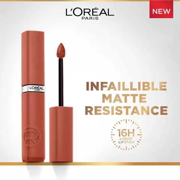 L'Oreal Paris Infallible Matte Resistance Liquid Lipstick, up to 16 Hour Wear, Road Tripping 240, 0.17 Fl Oz