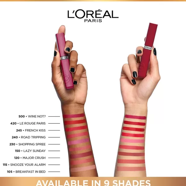 L'Oreal Paris Infallible Matte Resistance Liquid Lipstick, up to 16 Hour Wear, Road Tripping 240, 0.17 Fl Oz