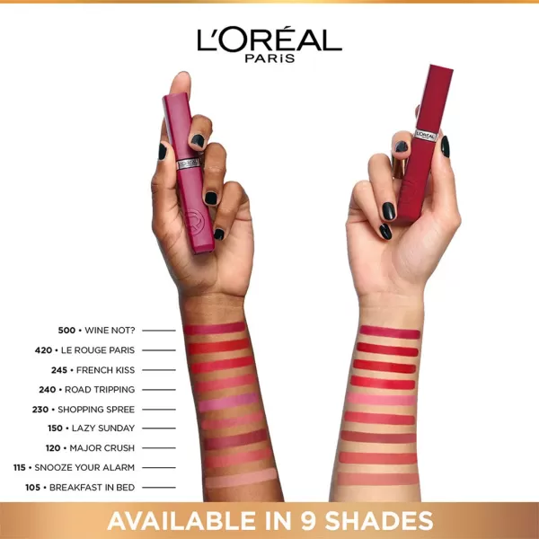 L'Oreal Paris Infallible Matte Resistance Liquid Lipstick, up to 16 Hour Wear, Road Tripping 240, 0.17 Fl Oz