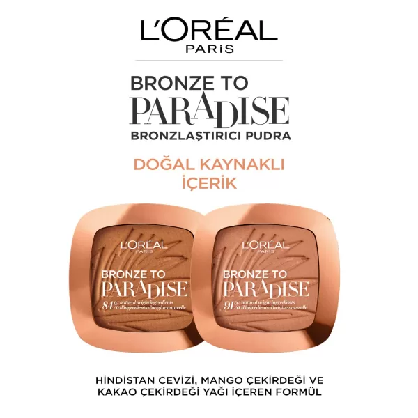 L'Oreal Paris Infallible Up to 24H Fresh Wear Soft Matte Longwear Bronzer. Waterproof, heatproof, Transfer, humidity and sweatproof, Light Medium, 0.31 oz