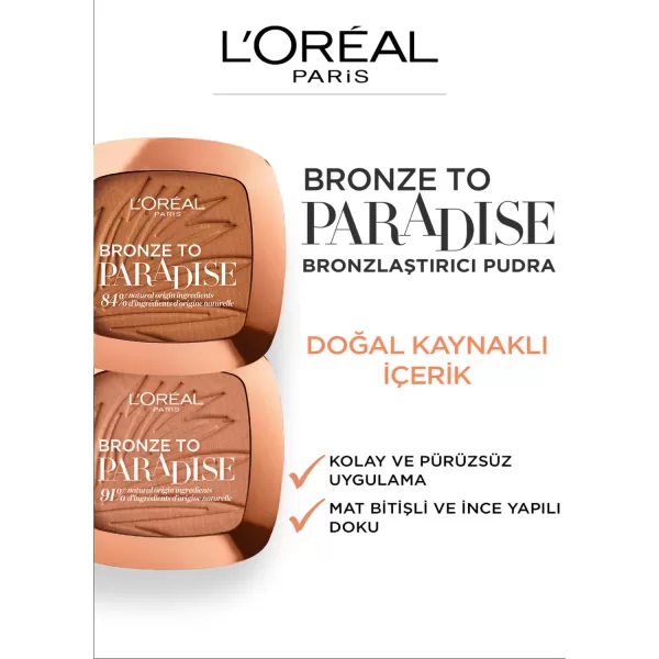 L'Oreal Paris Infallible Up to 24H Fresh Wear Soft Matte Longwear Bronzer. Waterproof, heatproof, Transfer, humidity and sweatproof, Medium, 0.31 oz