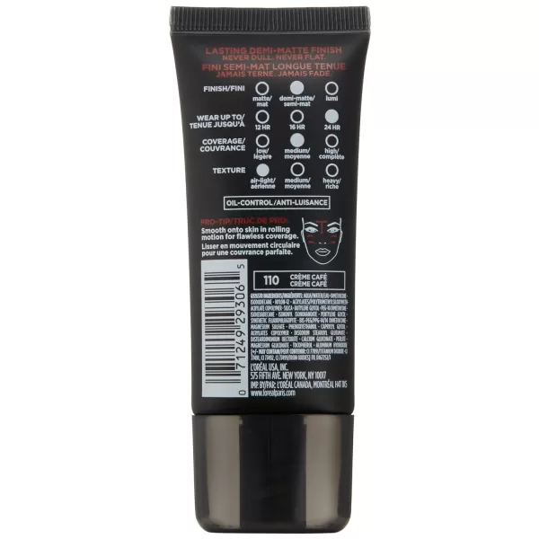 L'Oreal Paris K1828700 Infallible Pro-Matte Liquid Longwear Foundation Makeup, 102 Shell Beige, 1 Fl; Oz.