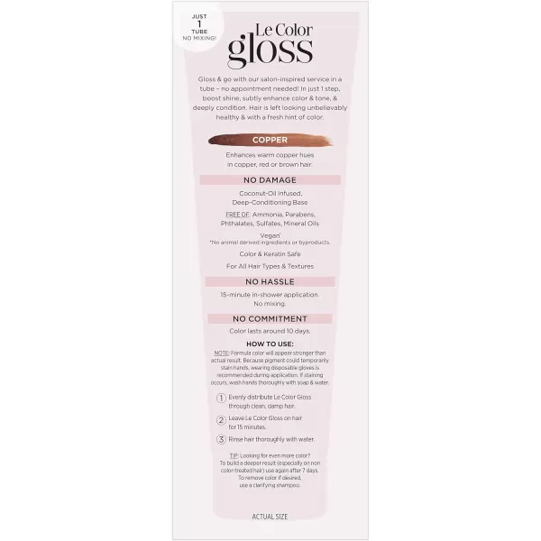 L'Oreal Paris Le Color One Step Hair Toning Gloss, Cool Blonde, 4 Ounce