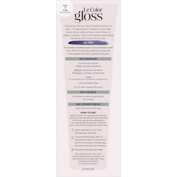 L'Oreal Paris Le Color One Step Hair Toning Gloss, Cool Blonde, 4 Ounce