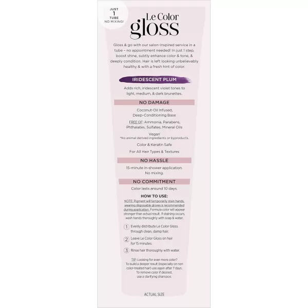L'Oreal Paris Le Color One Step Hair Toning Gloss, Cool Blonde, 4 Ounce